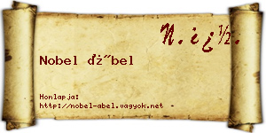 Nobel Ábel névjegykártya